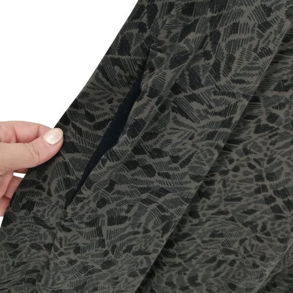 Lucy Sleeveless Knit Stretch Tank Dress Size L Keyhole Pockets Green Black - Picture 4 of 12